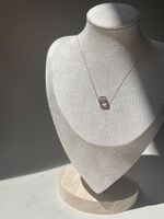 Super-Seven-Halskette Edelsteinkette Edelstahl 18k vergoldet