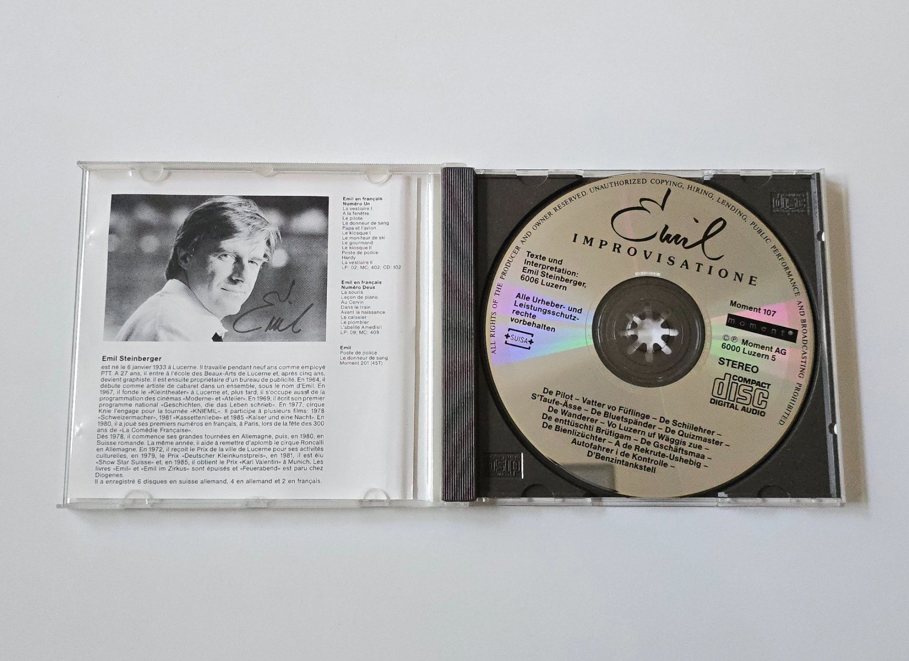 CDs: CD Emil - Improvisatione moment 107 – D'occasion à Dättlikon par Wundertuete_ 2