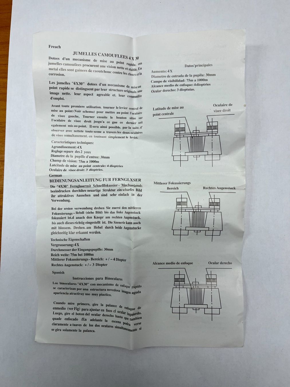 Binocoli: Feldstecher, Kompass, LED-Lampe, Taschenmesser Reise-Kit – Nuovo (secondo la descrizione) da Mumpf venduto da dadaboygugu 9