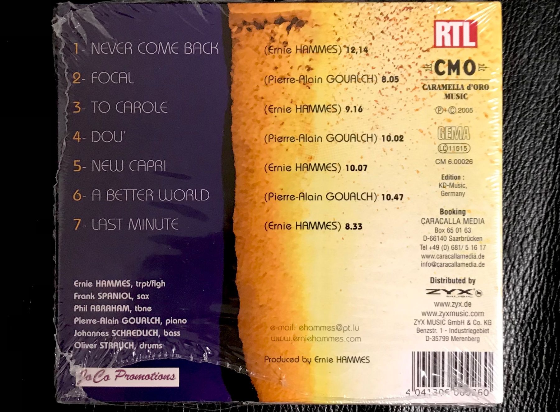 CD: versiegelte CD Ernie Hammes - Night Lights - Live – Nuovo e nell'imballaggio originale da Zürich venduto da tomakomai 1