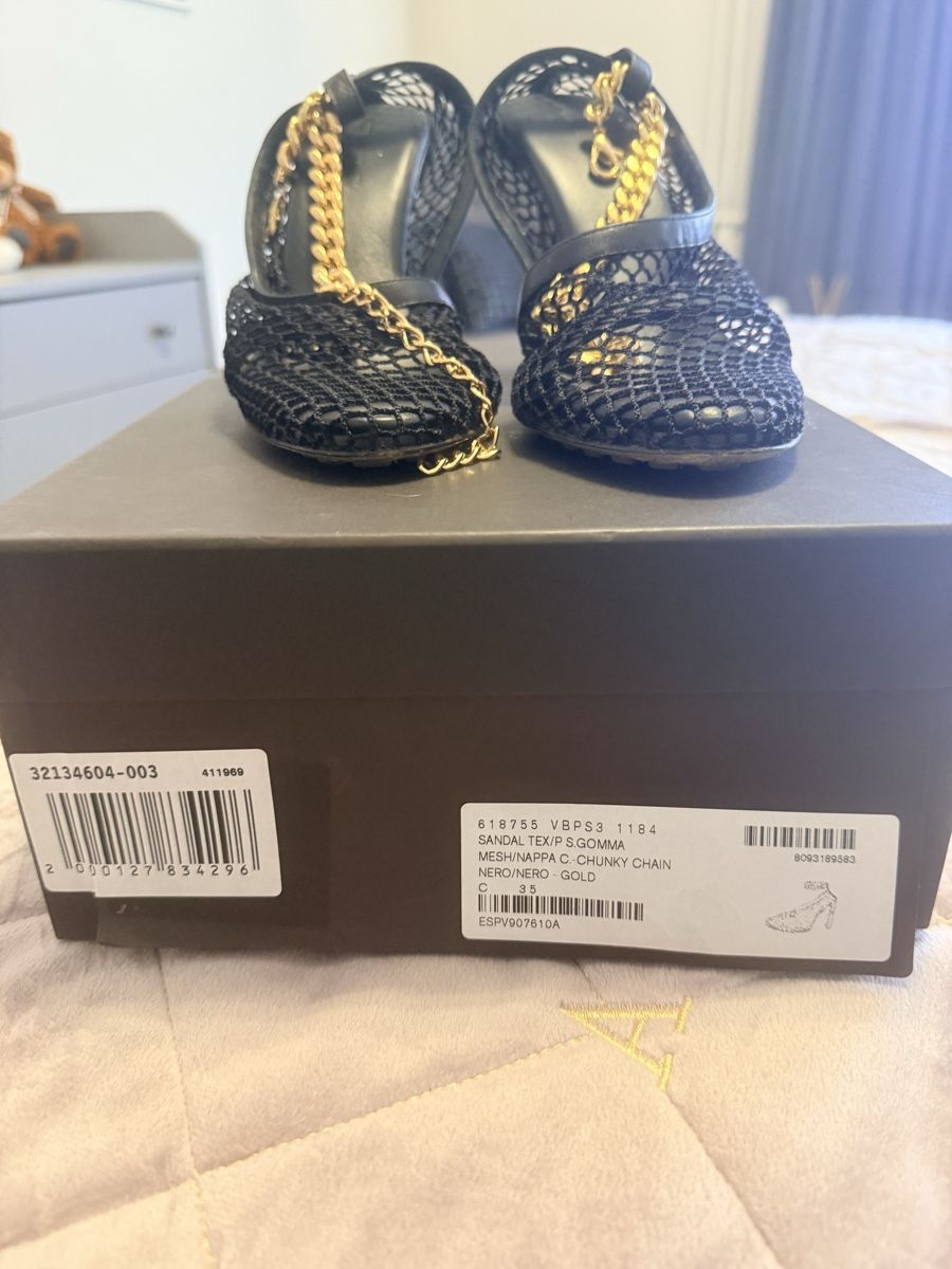 Bottega Veneta Damenschuhe: Bottega Venetta Mesh Chain Leather ankle strap sandals – Neu (gemäss Beschreibung) aus Genève von iri_f78b 5