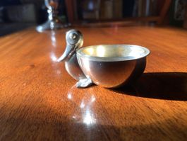 WMF Jugendstil Art Deco Salz Safran Gewürze kleine Ente 1930