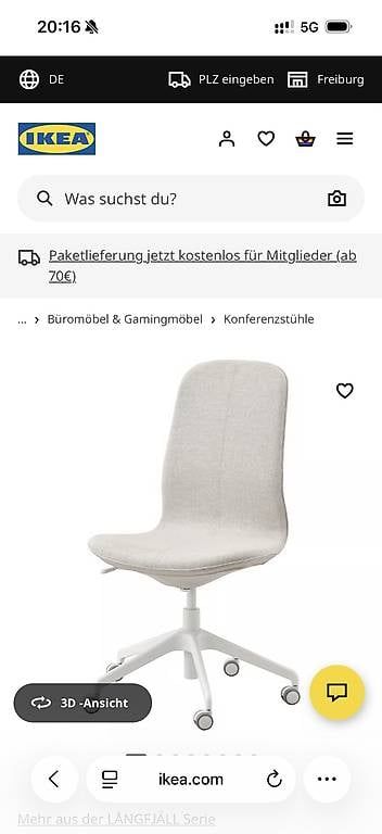 Sedie: Ikea LANGFJÄLL Bürostuhl – Usato da Zürich venduto da viv_nh96