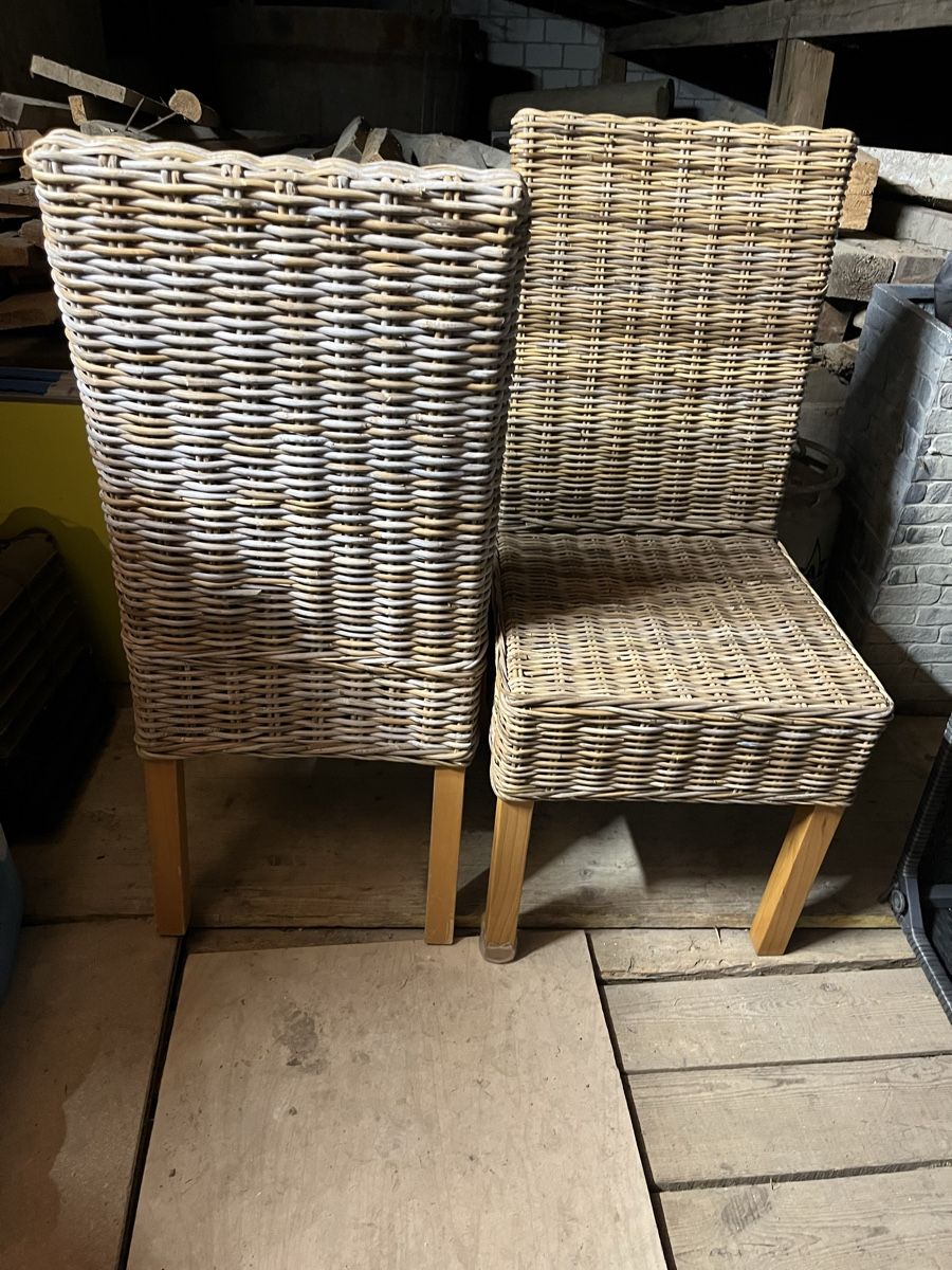 Sedie: 2x Korbstuhl / Rattan/Flecht, Stühle gebraucht – Usato da Rüdlingen venduto da Lichee 4