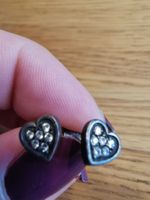 Silberne Herz Ohrstecker mit Steinchen Thomas Sabo