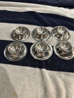 6 Metall Eierbecher