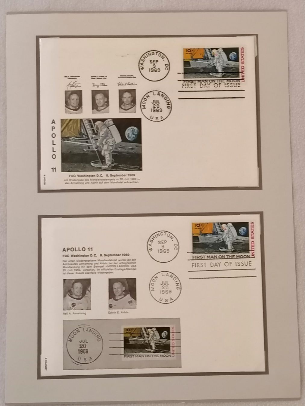 Tutti i francobolli: Apollo 11 + 12 Briefe / Briefmarken mit Startdatums Stempel – Usato da Wangen an der Aare venduto da Ute 6