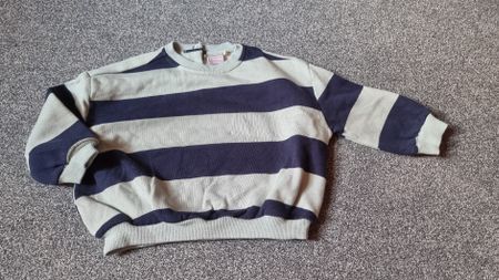 Pull rayé bleu 74 80