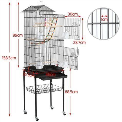 Vogelhäuser: Vogelkäfig Vogelhaus mit Ständer schwarz – Neu und originalverpackt aus Bottighofen von zaap 1