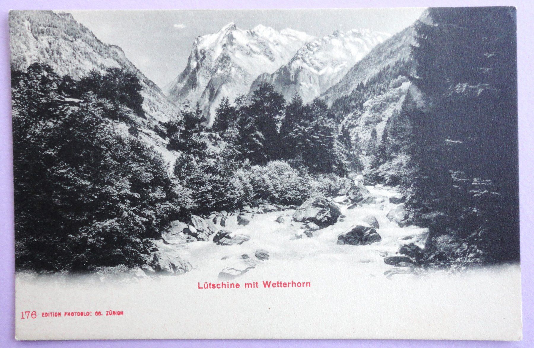 Cartoline postali: Lütschine mit Wetterhorn – Usato da Fétigny venduto da Billy2miny