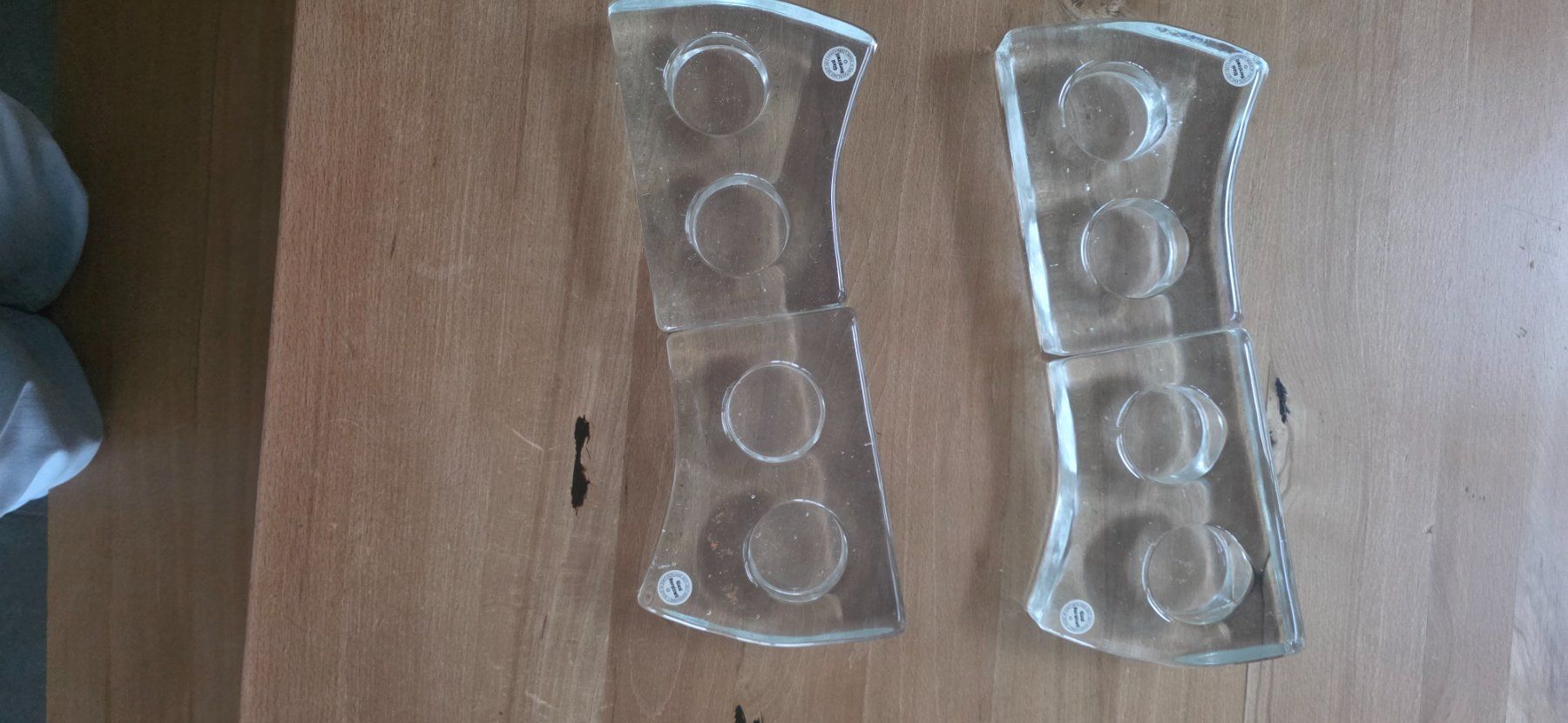 Glasi Hergiswil Portacandele: Hergiswil Glas Kerzen Ständer – Usato da Himmelried venduto da Fluhstr4 1