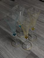 4x Glacégläser blau & gelb
