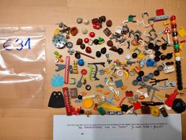 Legofigurenzubehör  verschiedene Kleinteile-Allerlei /E31