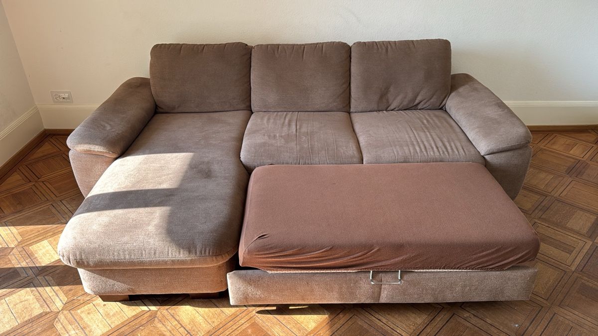 Divani: Braunes Ecksofa mit Schlaffunktion / ausziehbar – Usato da Zürich venduto da vinzenzwaelchli 3