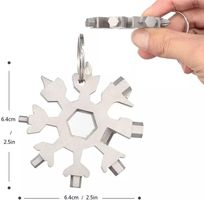Werkzeug Multitool Schneeflocke Schlüsselanhänger 18in1