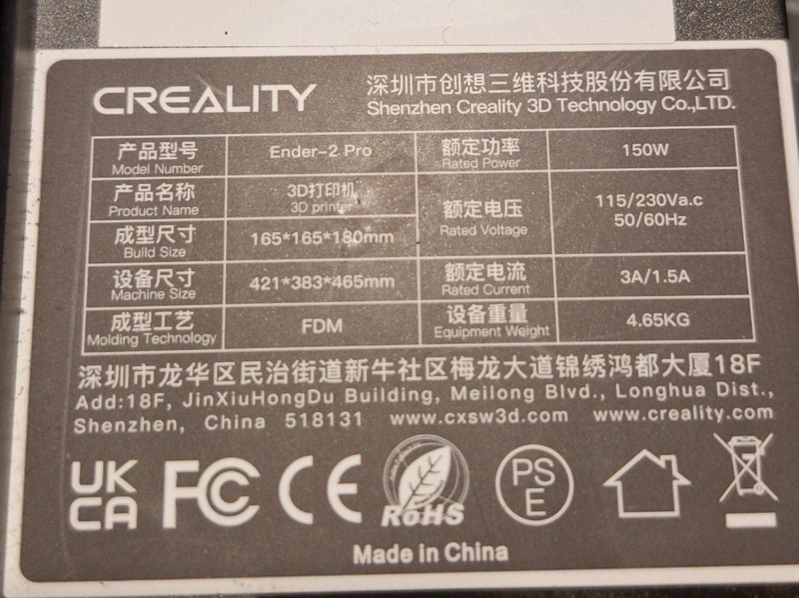 Creality Imprimante 3D: Creality Ender-2 Pro – D'occasion à Zürich par mbrunner48 1
