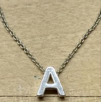 Silber Collier mit A Anhänger, neuwertig, schönes Geschenk!