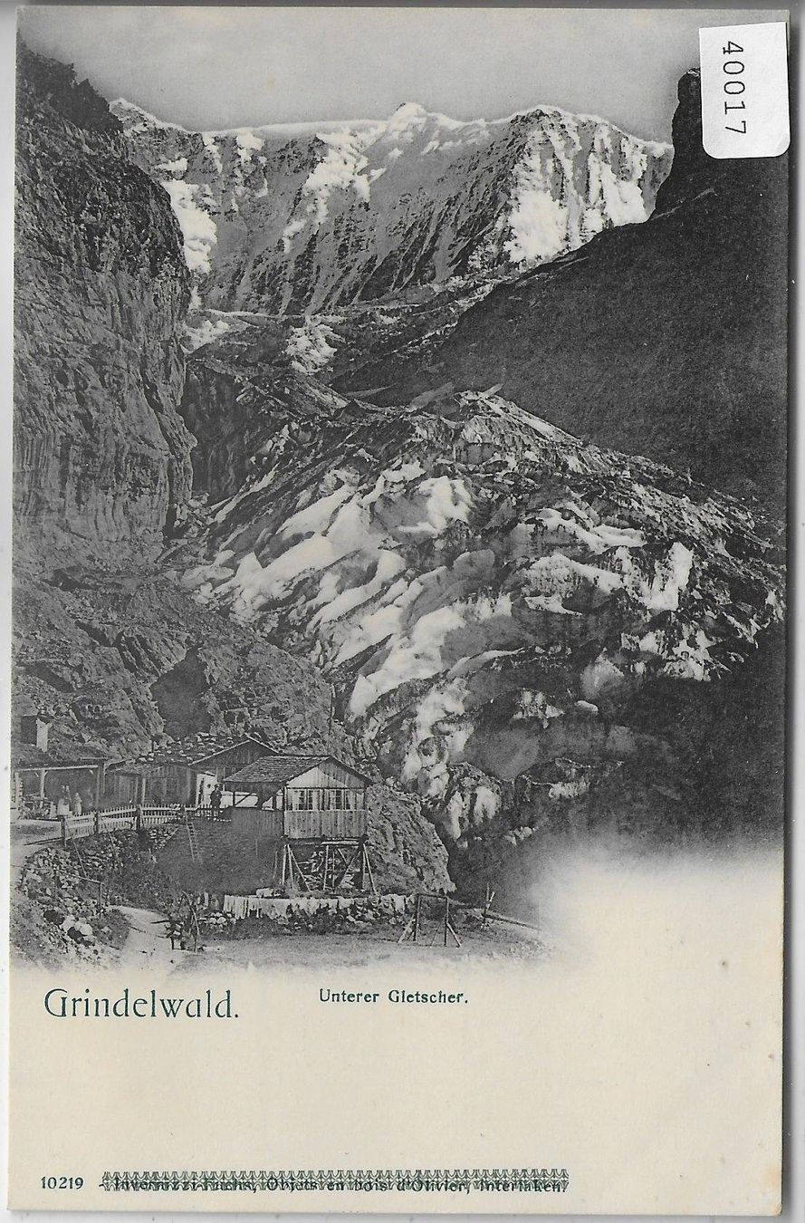Ansichtskarten: Grindelwald - Unterer Gletscher um 1900 – Gebraucht aus Ettingen von Kartenplanet