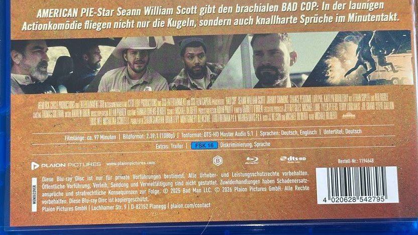 Alle DVDs: Bad Cop Blu-ray - Actionkomödie mit Seann William Scott – Gebraucht aus Beringen von Mantafisch1 2