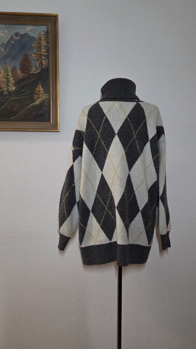 H&M Maglioni & Felpe: Warmer Rollkragenpullover im Rautenmuster, Gr. M – Usato da Kreuzlingen venduto da MeinKleinesAtelier 2