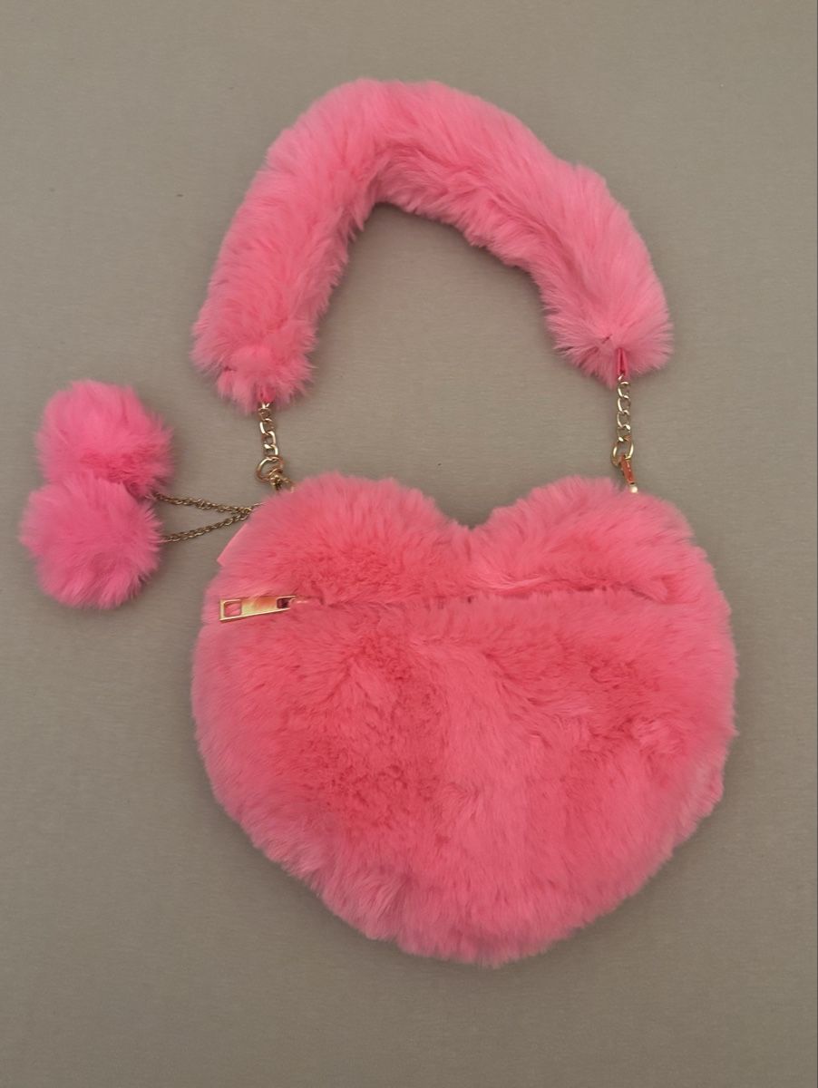 Borse: Herztasche Pink Plüsch – Nuovo (secondo la descrizione) da Bolligen venduto da Galileen 1