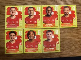 Panini WM 2026 - 7 Schweizer Sticker inkl. GRANIT XHAKA