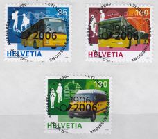2006, 100 JAHRE POSTAUTO SCHWEIZ, ET - VOLLSTEMPEL, 7.3.2006