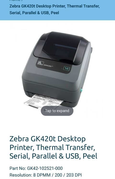 Zebra Gk420t Etikettendrucker Kaufen Auf Ricardo 4601