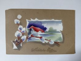 Antike Osterkarte, gelaufen 1922, seltenes Sammlerstück