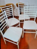4 Stk. Stühle, weiss, Metall Kunststoff,leicht, stabil