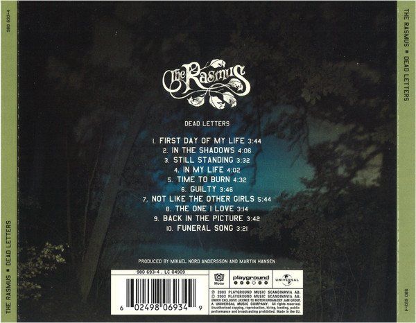 CD: CD The Rasmus - Dead letters (2003) – Usato da Möriken AG venduto da mineralia 1
