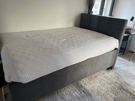 Boxspringbett 140 × 200 cm mit Stauraum  sehr guter Zustand