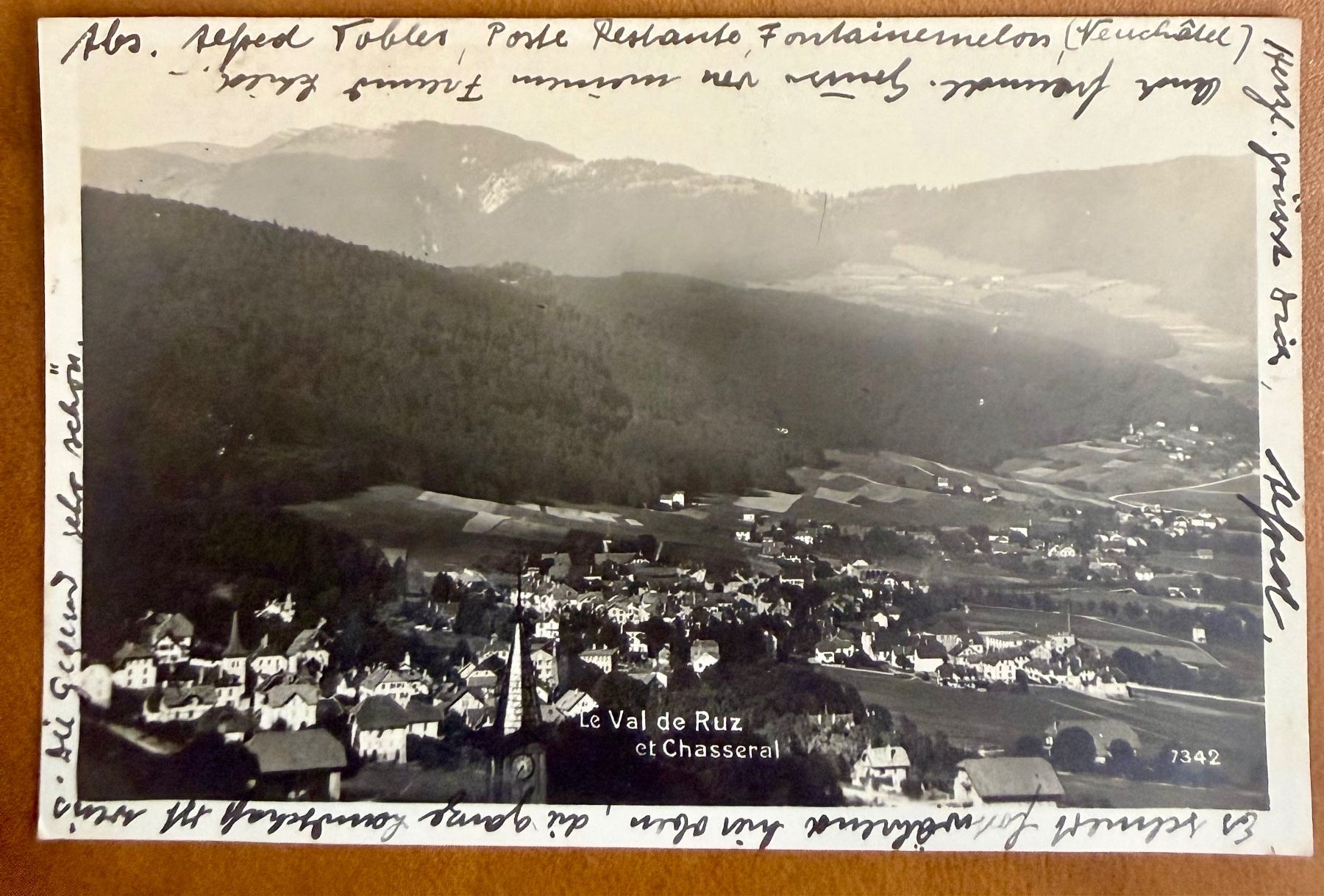 Cartoline postali: Val de Ruz - 1930 – Usato da Lutry venduto da Ediego