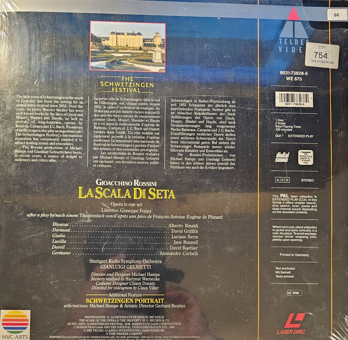Tutti i DVDs: Laser Disc - Rossini - La Scala Di Seta – Nuovo e nell'imballaggio originale da Wahlen b. Laufen venduto da Cg10 1