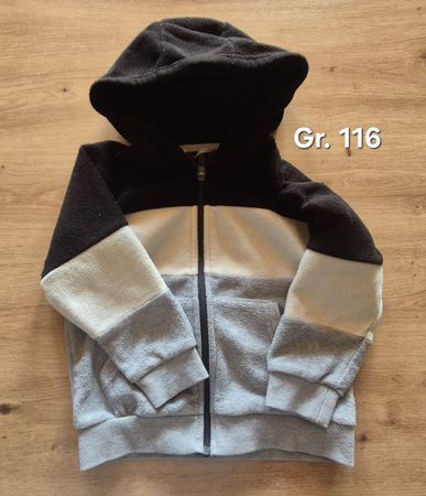 Fleecejacke Grösse 116 mit Reissverschluss farbblock