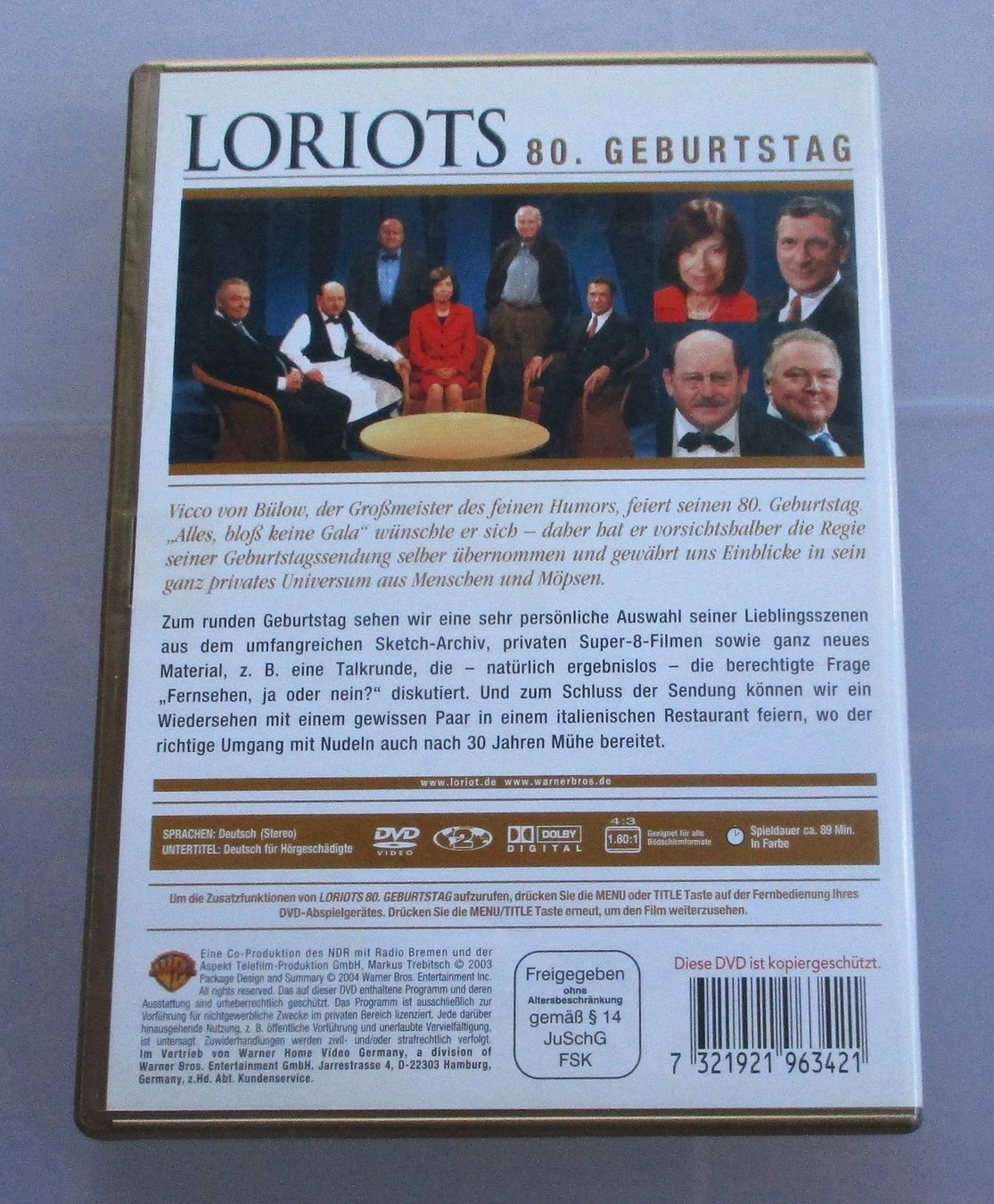 Tutti i DVDs: LORIOTS 80. GEBURTSTAG - Vicco Von Bülow – Usato da Wattwil venduto da Muriel10 1