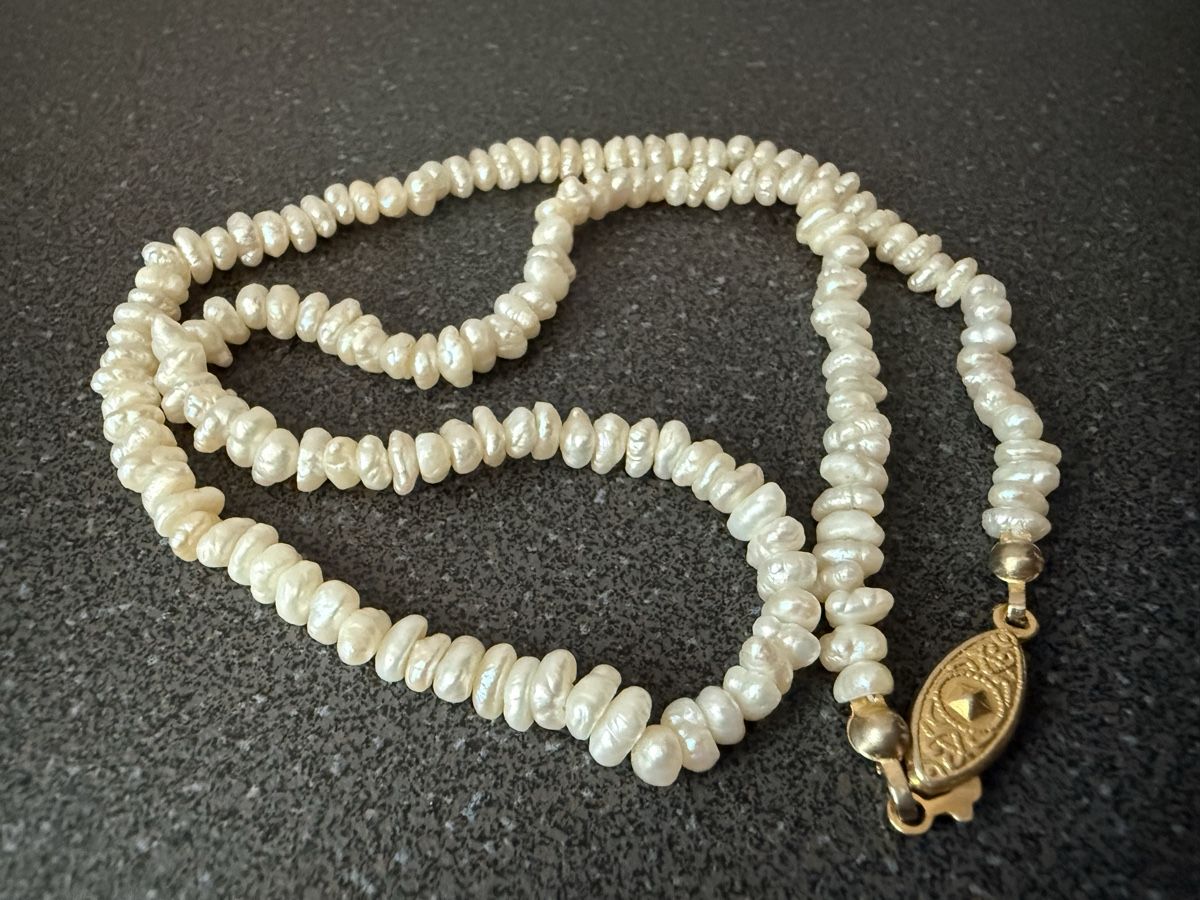 Catenine: Vintage Süßwasser Perlenkette – Usato da Lamone venduto da LaCantinaMagica 2