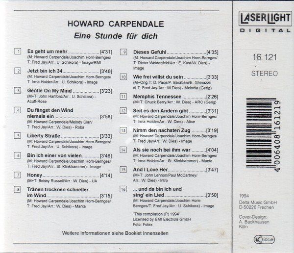 CDs: Howard Carpendale - Eine Stunde für dich – Gebraucht aus Grüningen von azulmarron 1