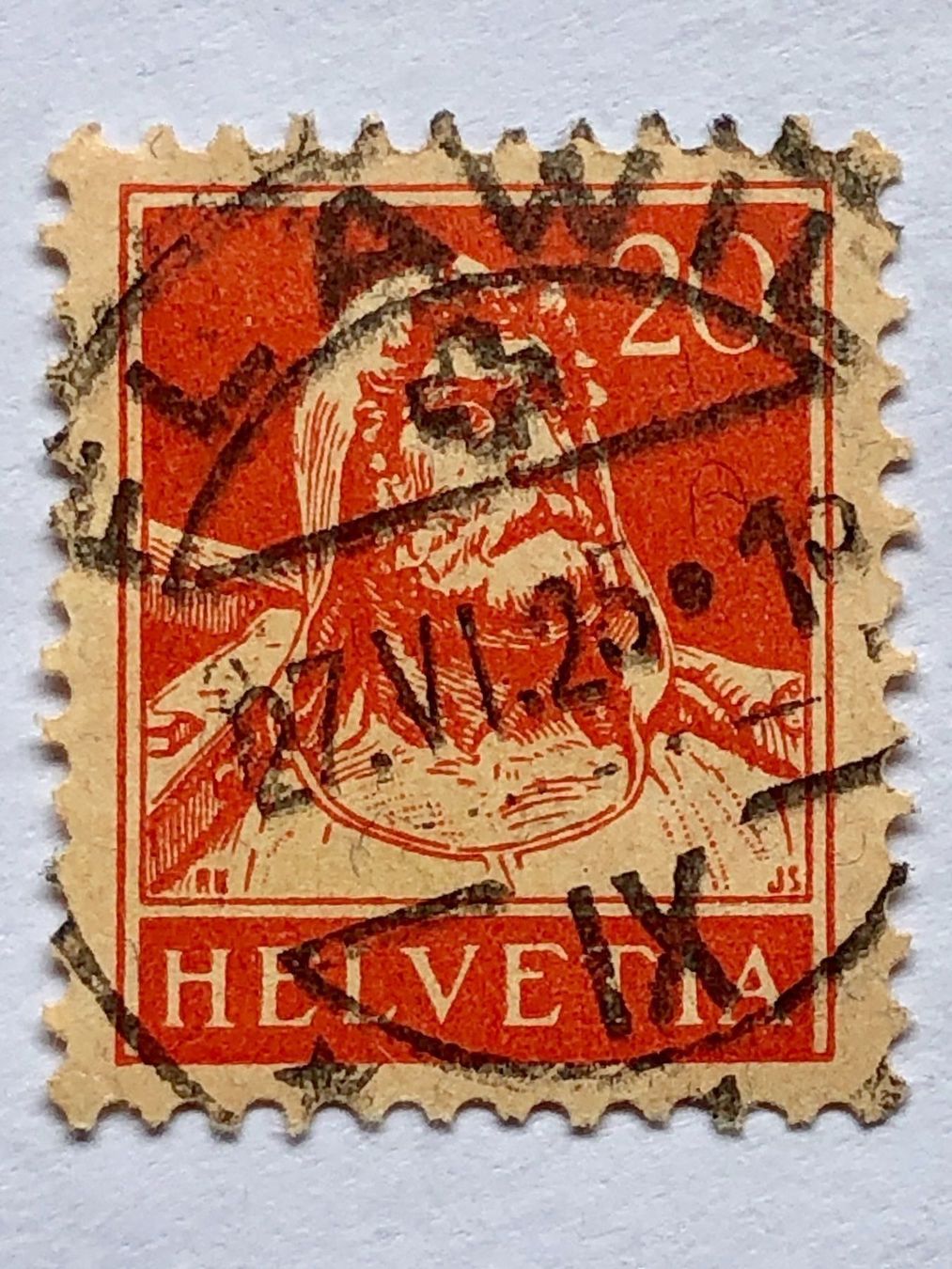 Alle Briefmarken: Tellbrustbild  mit Vollstempel Flawil – Gebraucht aus Aarau von Billa007