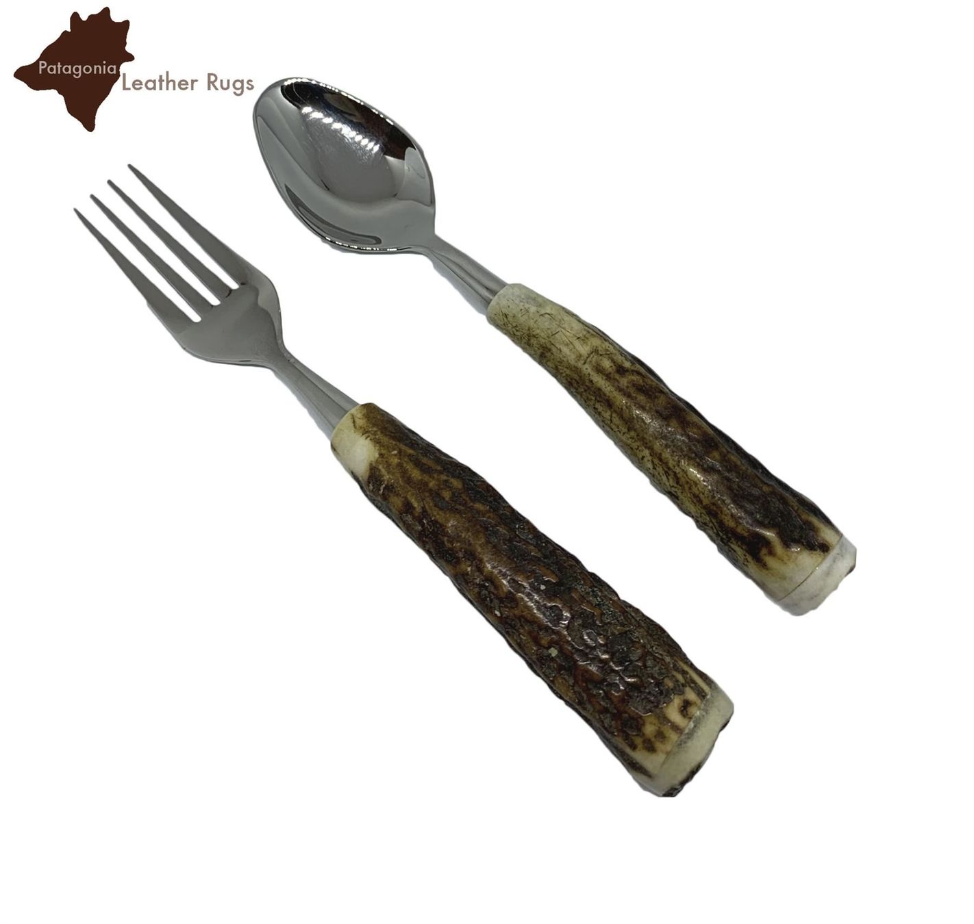 Set di posate: Set mit 6 Dessertgabeln mit Hirschhorn – Nuovo e nell'imballaggio originale da Arbedo venduto da patagonialeatherrugs 4