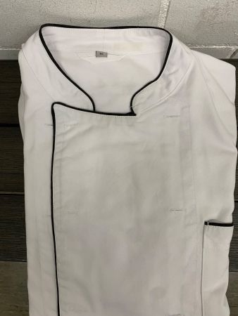 Kochjacke Weiss Grösse 52 mit schwarzer Paspel