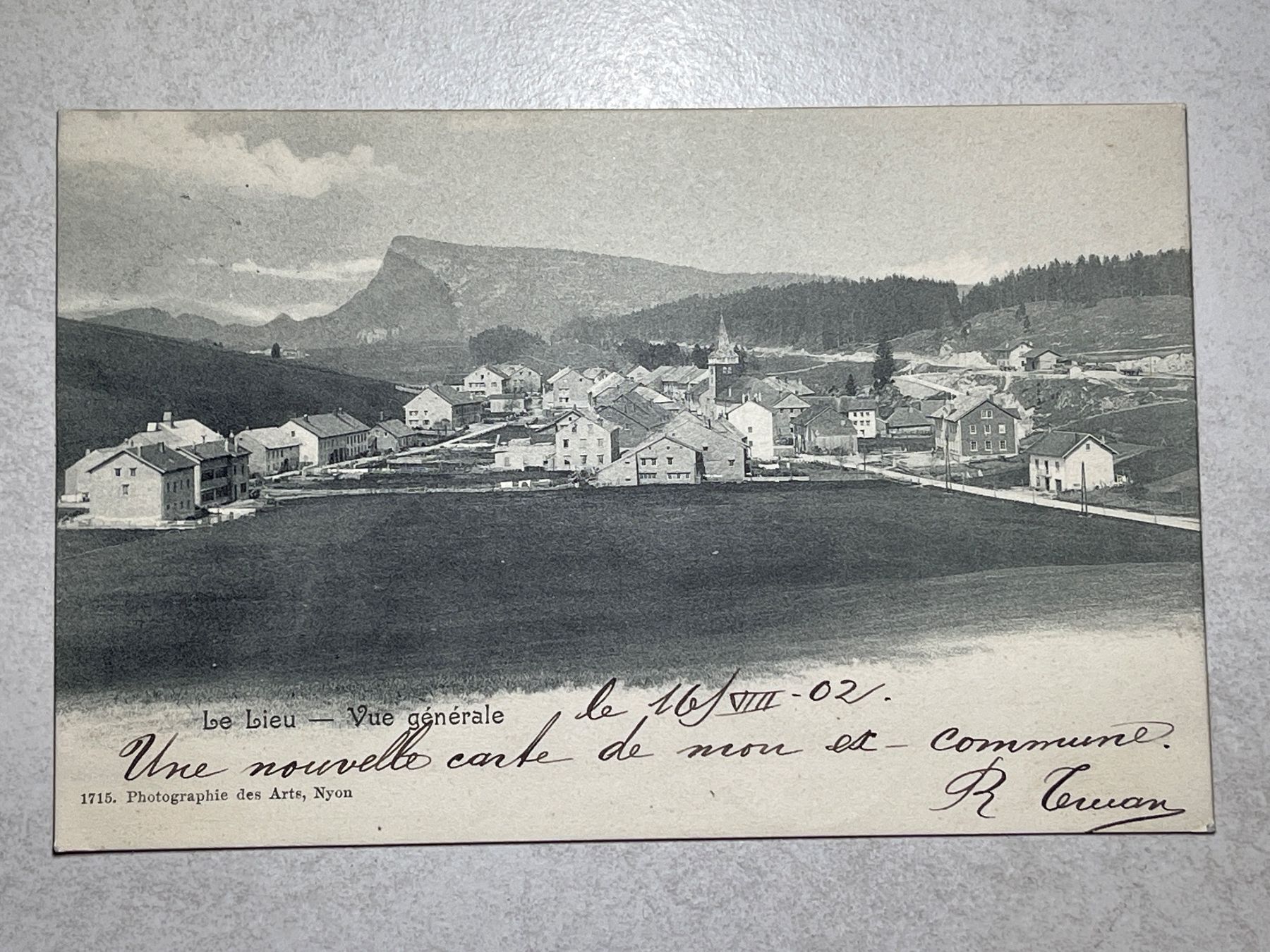 Cartoline postali: Le Lieu, Vaud, Schweiz, 1902 – Usato da Strengelbach venduto da Aschatan5
