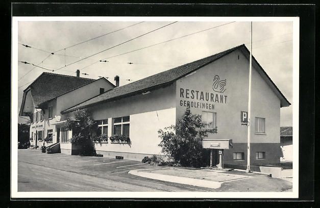 Cartoline postali: Gerolfingen, Restaurant Schwanen Fam. Z – Usato da Berlin venduto da bartko-reher