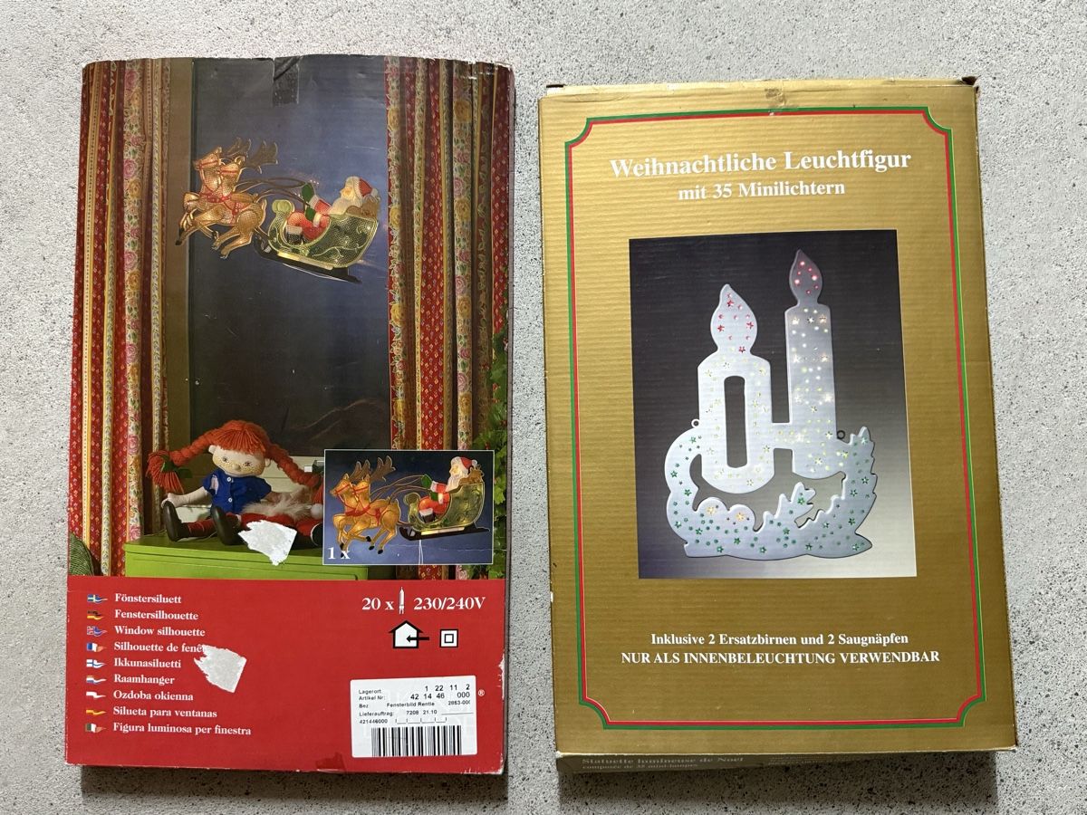 Tutte le decorazioni: Weihnachtsdeko: 2er Set Fensterbilder mit Licht! – Usato da Wil SG venduto da man_jcm5