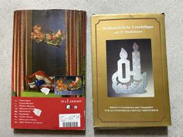 Weihnachtsdeko: 2er Set Fensterbilder mit Licht!