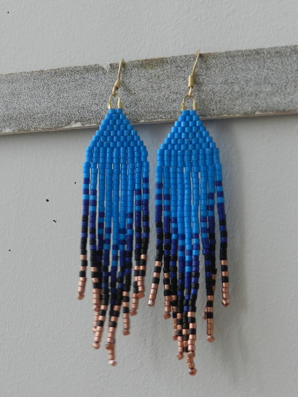 Orecchini pendenti & Orecchini a lobo: Fringe Earrings Blue /Fransen Ohrringe blau – Nuovo (secondo la descrizione) da Zürich venduto da ChicElegance_Jewelry 2