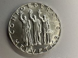 5 Fr. Silber Schweiz Bundesfeier 1941