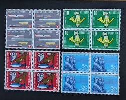 Briefmarken Schweiz 1959 Vierblöcke