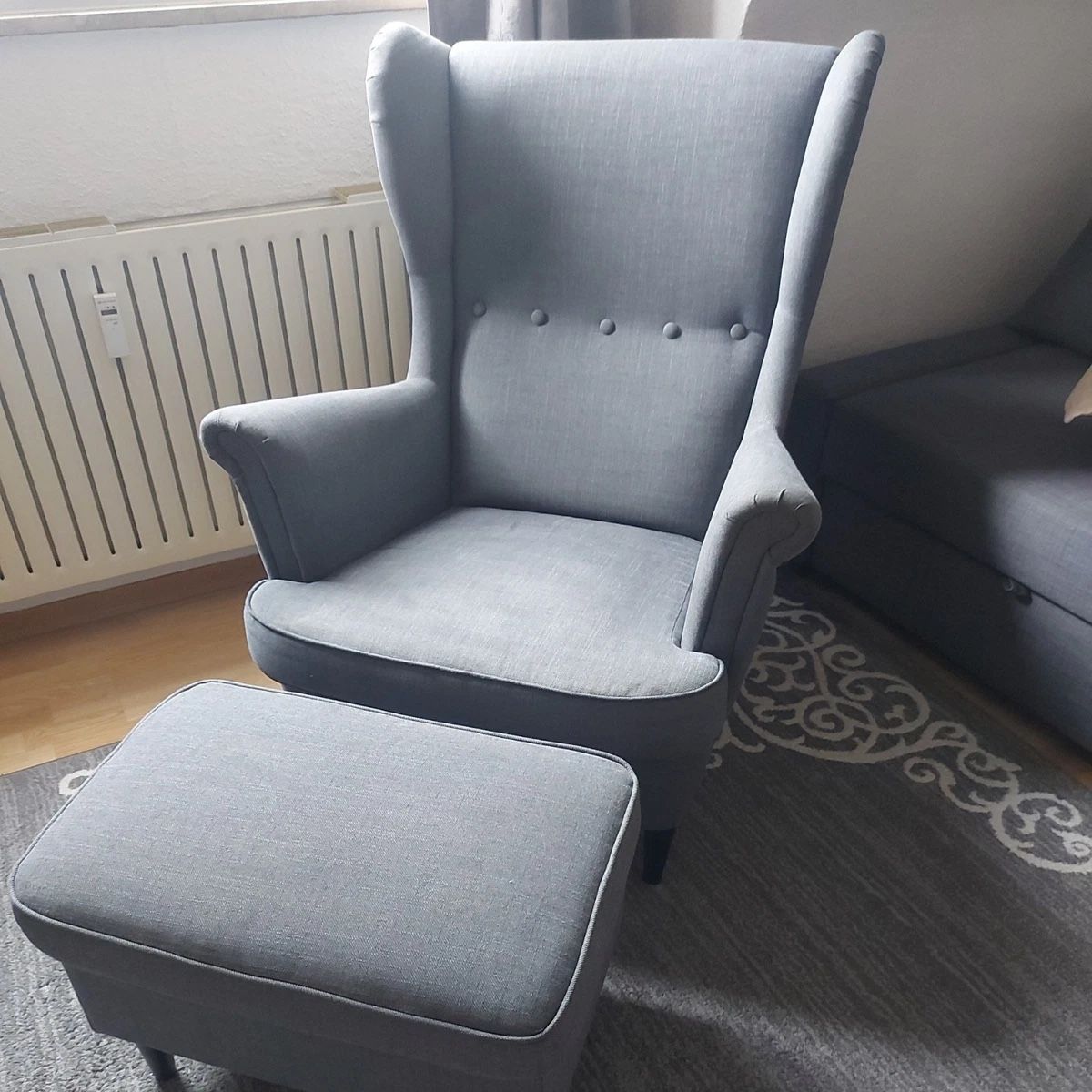 Ikea Poltrone: Ikea Ohrensessel Strandmon grau – Usato da Uster venduto da Jbillabong7