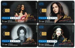 4 Telefonkarten Griechenland x1423 - x1426 Anna Vissi